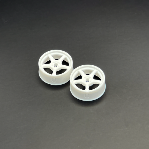 DDL-WR001W-N0 DDLABO 5Spoke wheel white - Narrow 0mm (2pcs) / DDLABO 5本スポークホイール白　ナロー0ｍｍ (2pcs) - Image 2