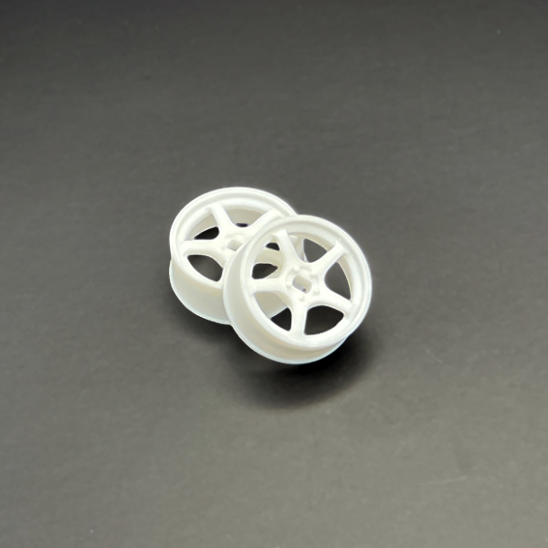 DDL-WR001W-N0 DDLABO 5Spoke wheel white - Narrow 0mm (2pcs) / DDLABO 5本スポークホイール白　ナロー0ｍｍ (2pcs) - Image 3