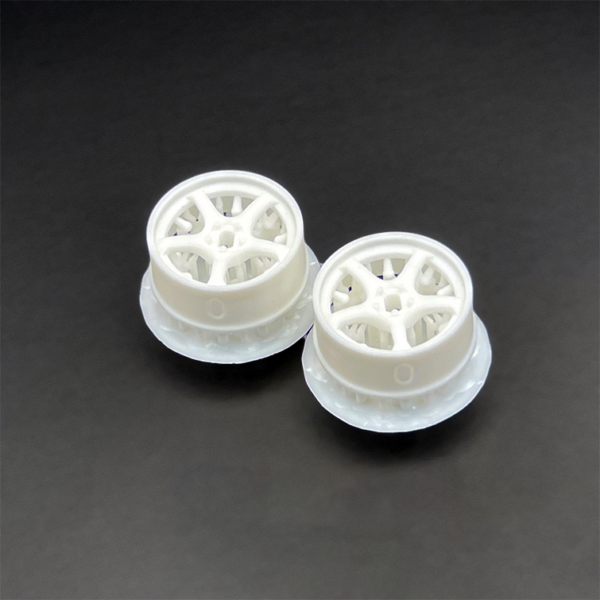 DDL-WR001W-N0 DDLABO 5Spoke wheel white - Narrow 0mm (2pcs) / DDLABO 5本スポークホイール白　ナロー0ｍｍ (2pcs)