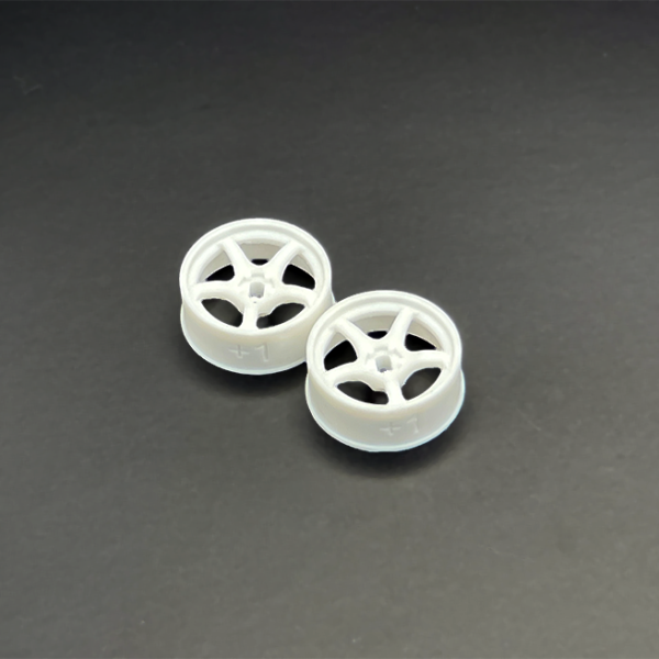 DDL-WR001W-N1 DDLABO 5Spoke wheel white - Narrow 1mm (2pcs) / DDLABO 5本スポークホイール白　ナロー1ｍｍ (2pcs) - Image 2