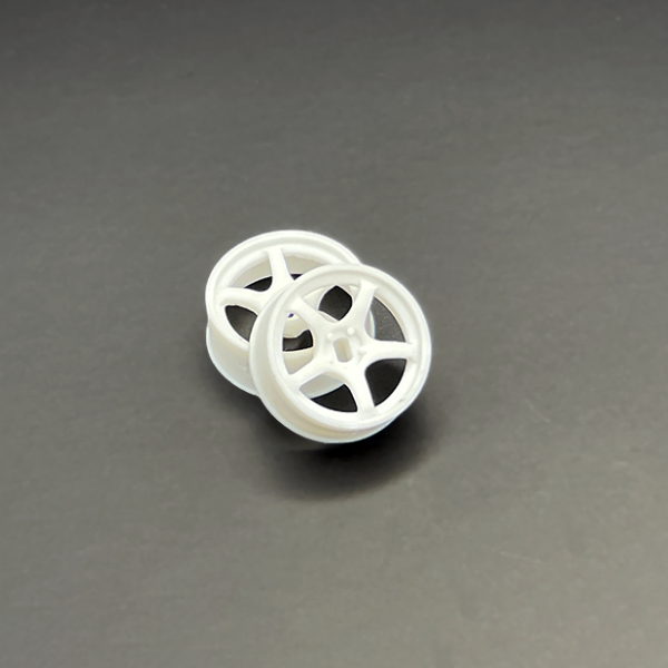 DDL-WR001W-N1 DDLABO 5Spoke wheel white - Narrow 1mm (2pcs) / DDLABO 5本スポークホイール白　ナロー1ｍｍ (2pcs) - Image 3