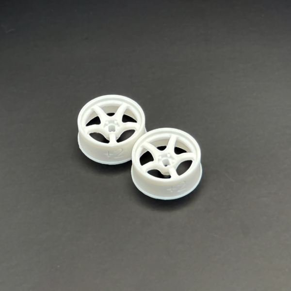 DDL-WR001W-N2 DDLABO 5Spoke wheel white - Narrow 2mm (2pcs) / DDLABO 5本スポークホイール白　ナロー2ｍｍ (2pcs) - Image 2