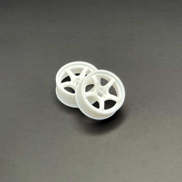 DDL-WR001W-N2 DDLABO 5Spoke wheel white - Narrow 2mm (2pcs) / DDLABO 5本スポークホイール白　ナロー2ｍｍ (2pcs) - Image 3