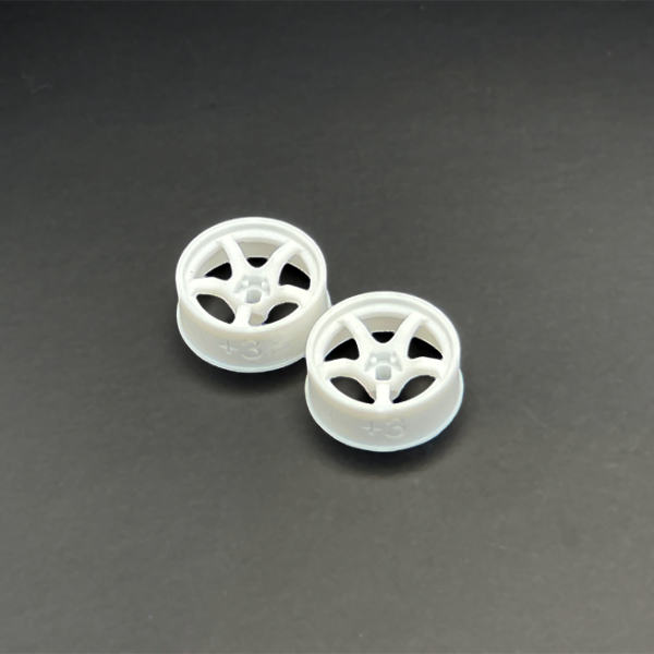 DDL-WR001W-N3 DDLABO 5Spoke wheel white - Narrow 3mm (2pcs) / DDLABO 5本スポークホイール白　ナロー3ｍｍ (2pcs) - Image 2