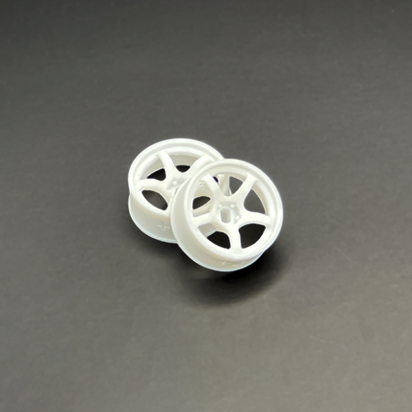 DDL-WR001W-N3 DDLABO 5Spoke wheel white - Narrow 3mm (2pcs) / DDLABO 5本スポークホイール白　ナロー3ｍｍ (2pcs) - Image 3