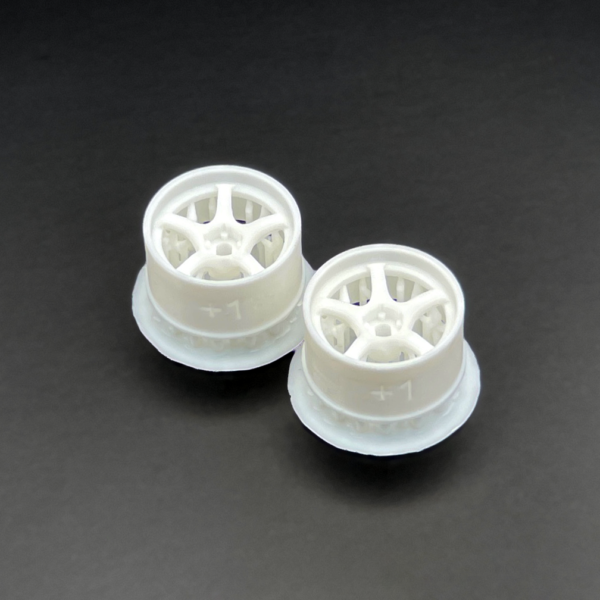 DDL-WR001W-W1 DDLABO 5Spoke wheel white - Wide 1mm (2pcs) / DDLABO 5本スポークホイール白　ワイド1ｍｍ (2pcs)