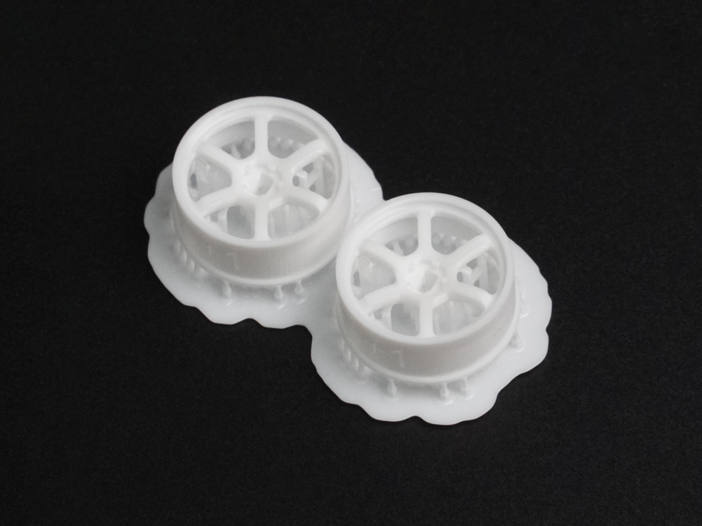 DDL-WR002W-N1 DDLABO 6Spoke wheel white - Narrow 1mm (2pcs) / DDLABO 6本スポークホイール白 ナロー1mm (2pcs)