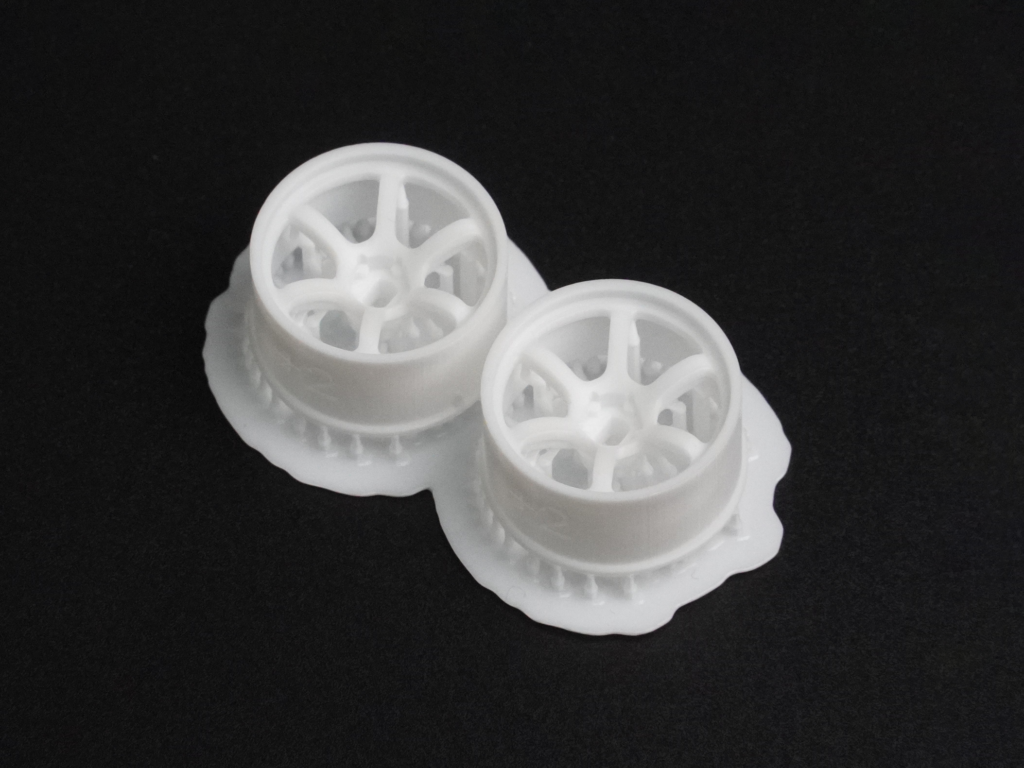 DDL-WR002W-W2 DDLABO 6Spoke wheel white - Wide 2mm (2pcs) / DDLABO 6本スポークホイール白 ワイド2mm (2pcs)
