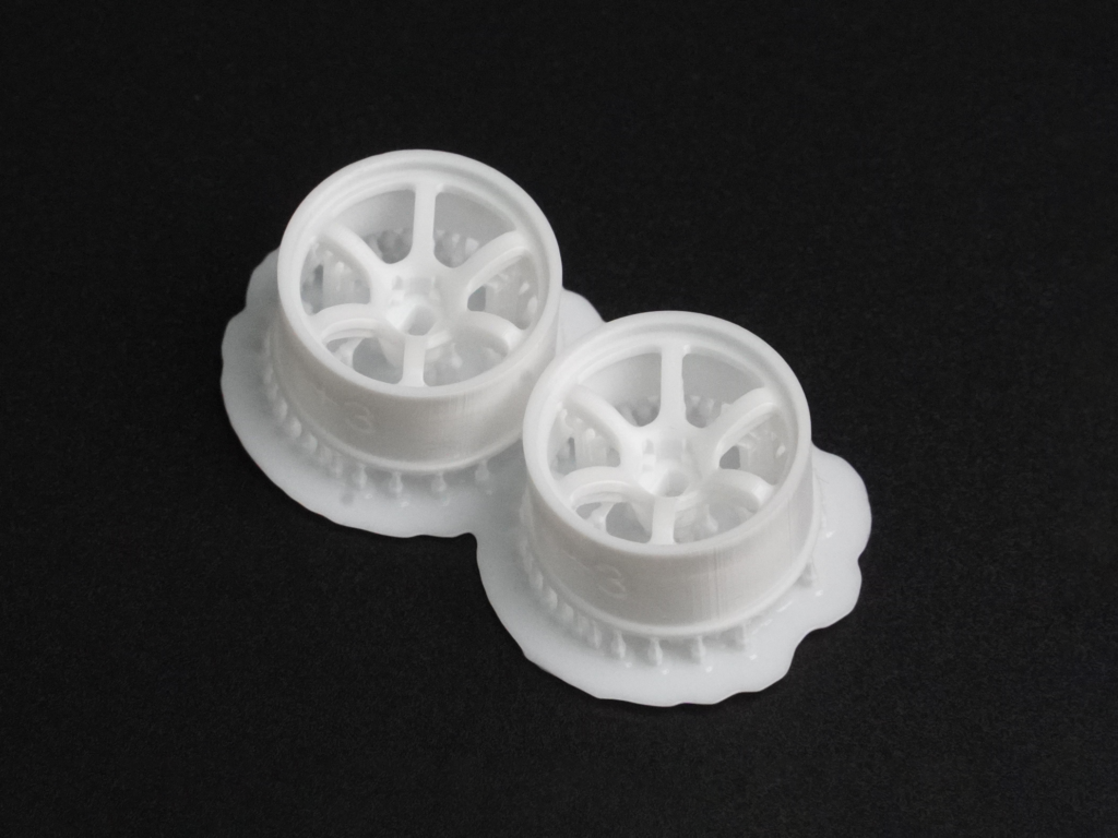 DDL-WR002W-W3 DDLABO 6Spoke wheel white - Wide 3mm (2pcs) / DDLABO 6本スポークホイール白 ワイド3mm (2pcs)