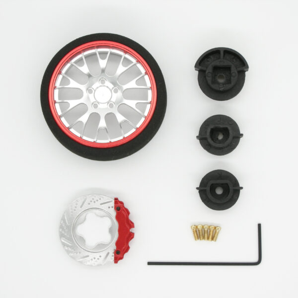 ESGRC-AC001S/R Steering Wheel Silver-Red / ステアリングホイール シルバー・レッド