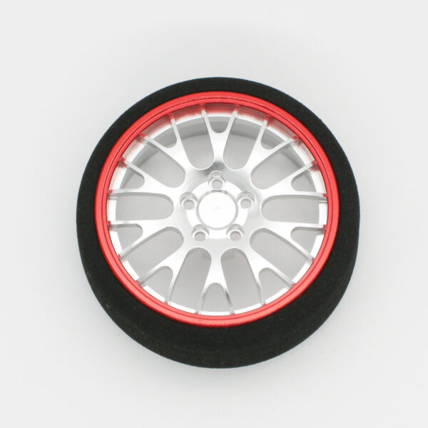 ESGRC-AC001S/R Steering Wheel Silver-Red / ステアリングホイール シルバー・レッド - Image 2