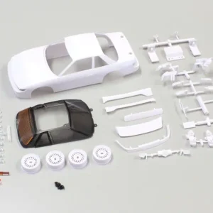 MZN178 日産シルビアS13ホワイトボディセット(未塗装/ホイール付)