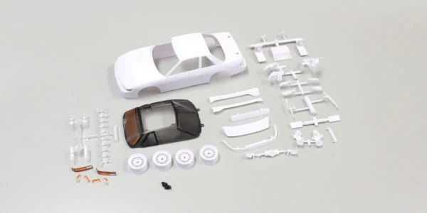 MZN178 日産シルビアS13ホワイトボディセット(未塗装/ホイール付)